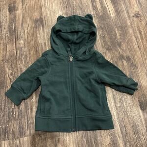 Hanna Andersson Green infant Hoodie Zip 3-6 mos 60 cm